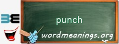 WordMeaning blackboard for punch